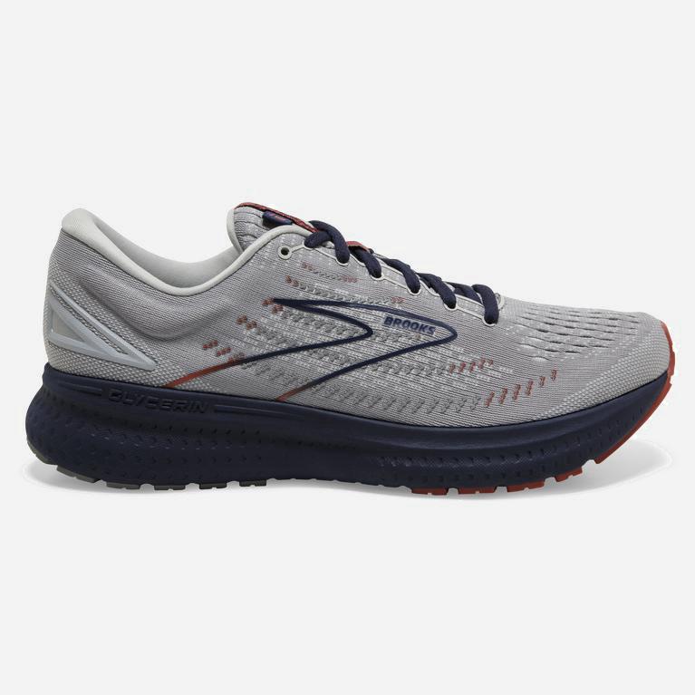Pánske Brooks Glycerin 19 - Cestná Bežecká Obuv - Siva (94381-DNCT)
